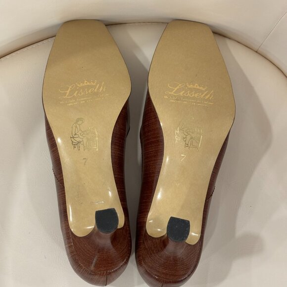 Vintage Lisseth Handcrafted Leather Pumps, Size 7, BRAND NEW - Picture 2 of 7